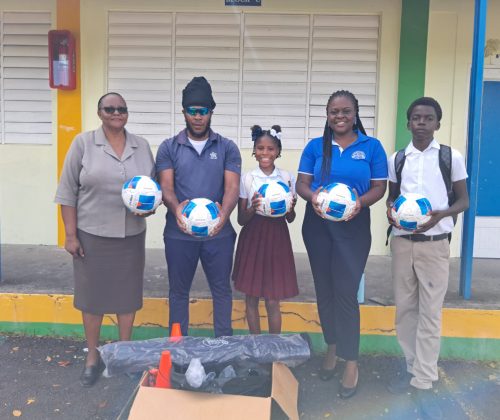 MFA Donates Football Equipment to Montserrat Secondary School