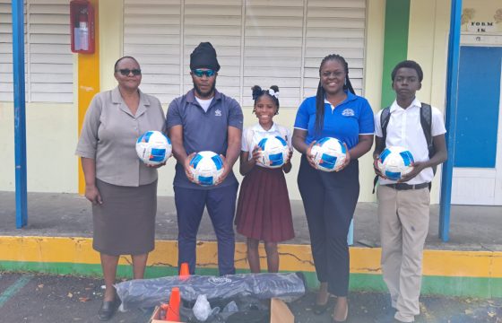 MFA Donates Football Equipment to Montserrat Secondary School