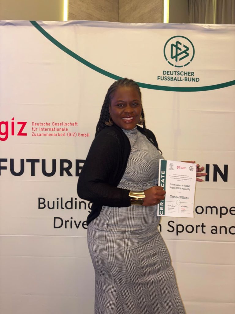 Montserrat’s Thandie Williams Representing at the Future Leaders in Football Programme in Mexico